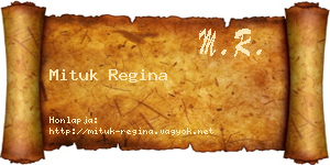 Mituk Regina névjegykártya